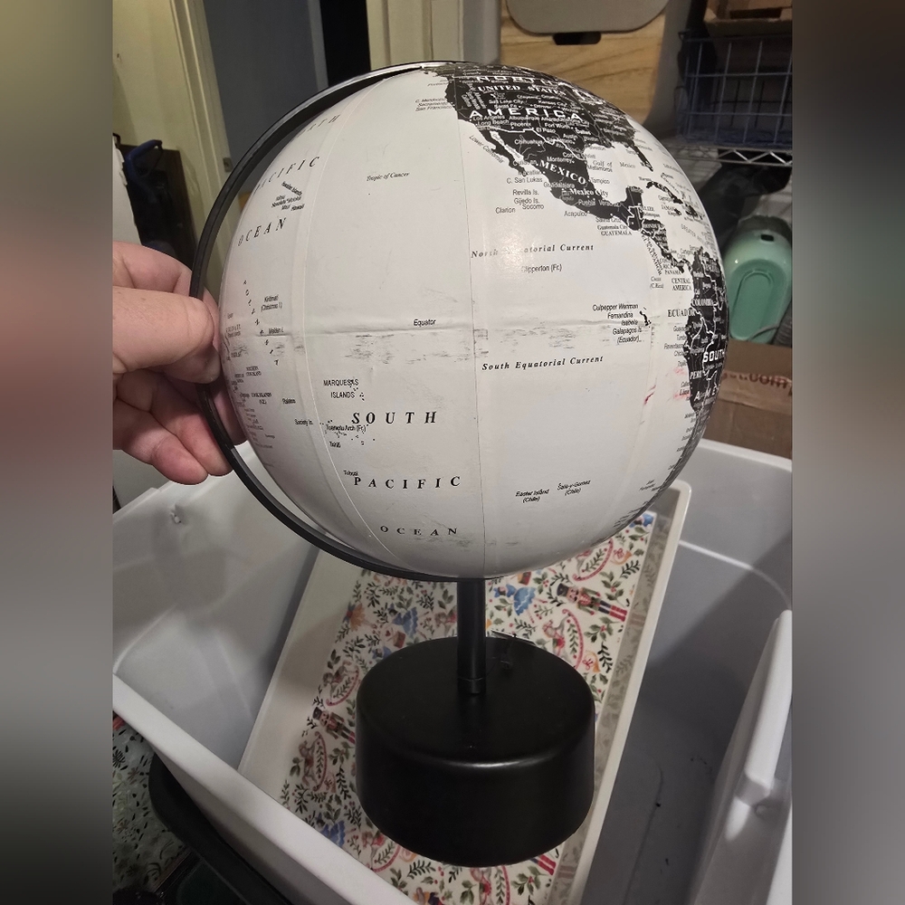 Black And White Globe
